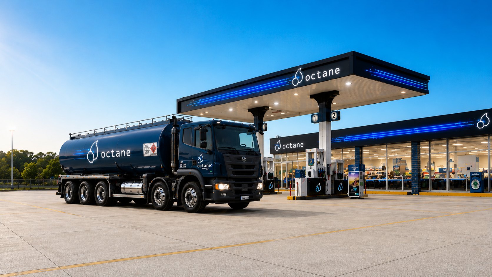 Octane fuel tanker at an Octane service station